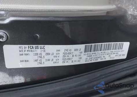 2016 Chrysler Town & Country Touring-L Anniversary Edition from USA, damaged, VIN 2C4RC1CG7GR304570